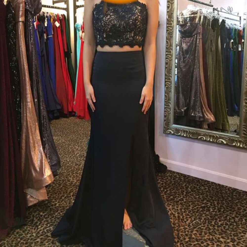 This is a prom dress. Size 2. Two parts